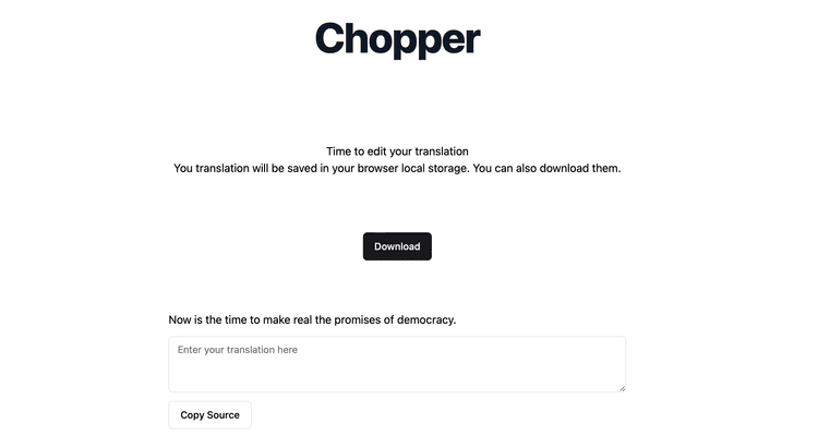 Image of Chopper app