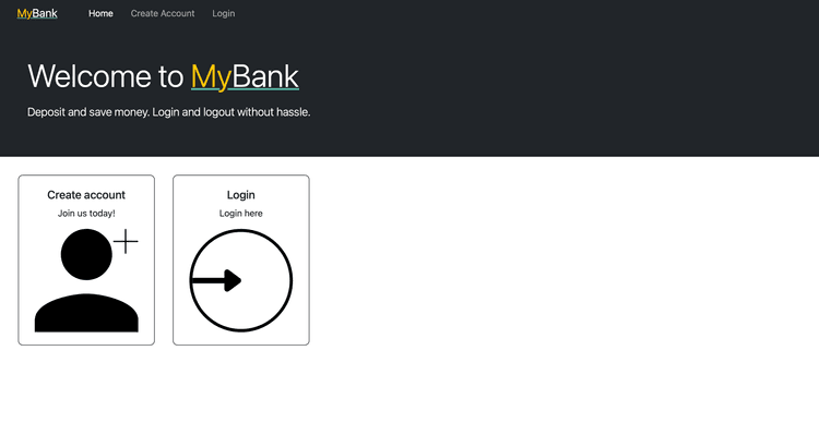 Image of a bank app